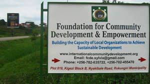 Our sign for the new Rukungiri Uganda site