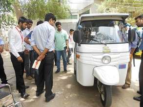 Rickshaw retrofitting orientation to NUST students