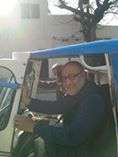 Rahul Mehrotra in our rickshaw!