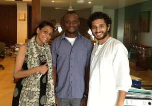 Reem and Omair with Adama, our first customer!