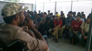 Imran speaks to students of  Karigar Training Inst