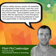Mr. McCambridge's words of wisdom for cycleproject