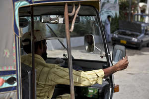 Mirror check before the driving lesson!