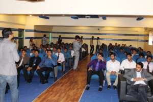 Amin engages with students at BIZTEK University