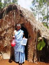 Mr.Palani, a tribe recieves solar lantern