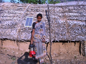 K.Saraswathi received solar light