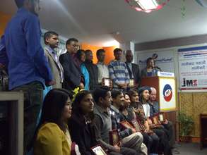 Only non-Nepali on the stage