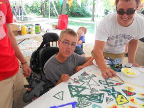 Zack during Arts and Crafts at MDA Summer camp