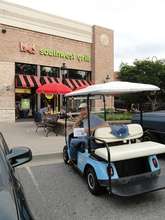 Tom shows his compassion in his golf cart