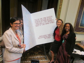 White House Guests with our Thank You card