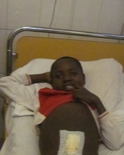 Cedric after his final examination for his surgery