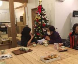 Women linger to talk long after event ends