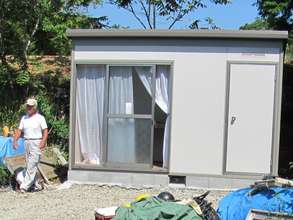 Completed fishing shed