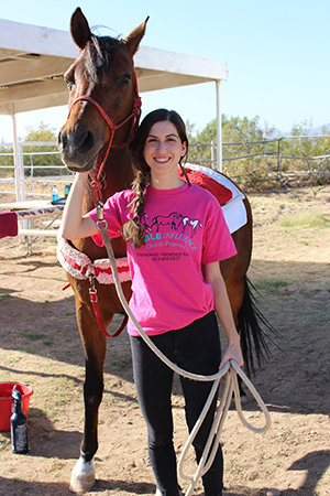 Katelyn with therapy horse Jewel