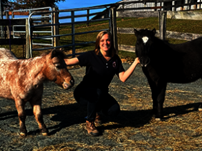 Michelle Sauers with Ginger and Cooper