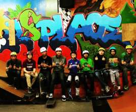 Skateboarders on Friday night.