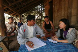 Animal tech Vatsana discussing animal welfare