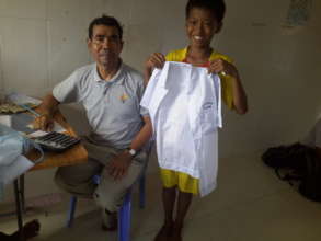 Child with New School Uniform