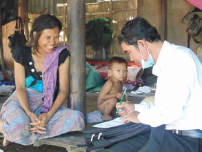 The community staff visit the family.