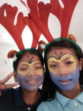 Our children with painted faces