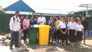 Children initiate to donate rubbish bins