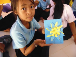 Girl showing her creative craft