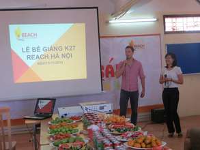 Matthew Tait speaking on behalf of the volunteers