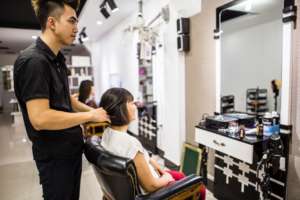 Our social enterprise EM Hair Salon in Hanoi