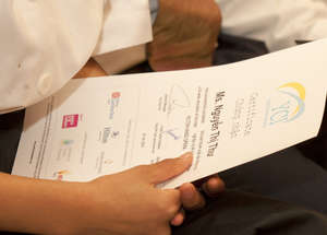 A certificate to work in hospitality industry