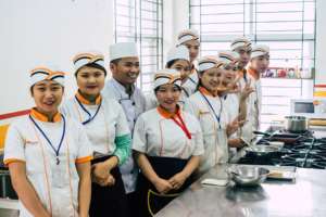 Cooking students