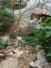 Garbage dumps along walking path