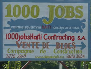 1000jobsHaiti Block Sale Sign