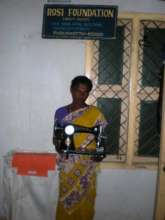 A woman beneficiary