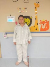 Ju after her heart surgery