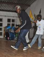 Noah Leading the Teenage Boys in a Dance