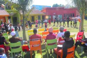 Children engaging in the event