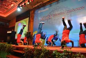Tiny Toones perform at a conference on education