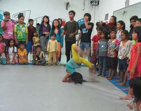Competing in the end of month dance-off