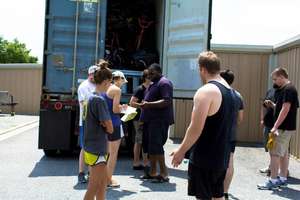 Final paperwork & sealing the container for travel