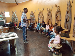 Tinashe with his first class of little ones.