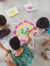 Rangoli Activity in Government Home