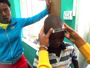 Checking temps for our monthly health screening