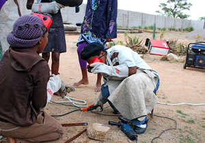 Our girls perfect their welding skills