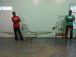 Shaun with his chair and Peter's bird
