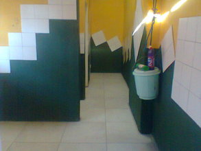 girls bathroom tiled to perfection