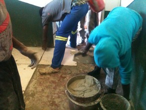 Putting their tiling skills to work