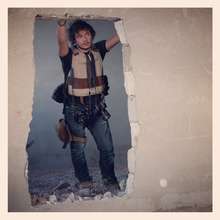 Fabio Bucciarelli with RISC kit in Syria