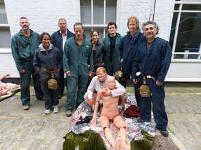 Sebastian Junger and colleagues in London