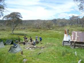 Young People camping in the high country