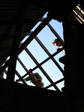 Dusk on the building site
